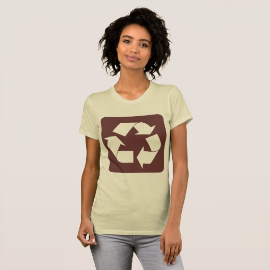 Recycelnd Zeichen - Dunkelbraun T-Shirt (Vorne ganz)