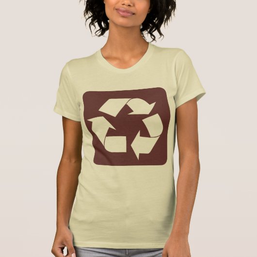 Recycelnd Zeichen - Dunkelbraun T-Shirt (Vorderseite)