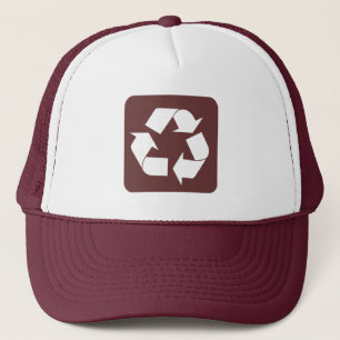 Recycelnd Zeichen - Dunkelbraun Truckerkappe