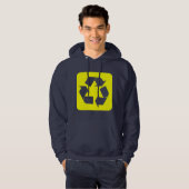 Recycelnd Zeichen - Gelb Hoodie (Vorne ganz)