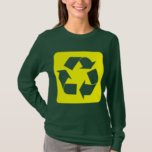 Recycelnd Zeichen - Gelb T-Shirt (Vorderseite)
