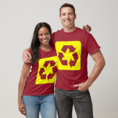 Recycelnd Zeichen - Gelb T-Shirt (Unisex)