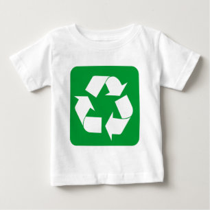 Recycelnd Zeichen - grün Baby T-shirt