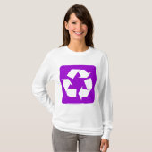 Recycelnd Zeichen - Lila T-Shirt (Vorne ganz)
