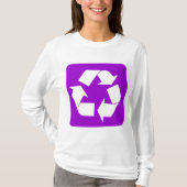 Recycelnd Zeichen - Lila T-Shirt (Vorderseite)