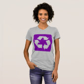 Recycelnd Zeichen - Lila T-Shirt (Vorne ganz)