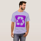 Recycelnd Zeichen - Lila T-Shirt (Vorne ganz)