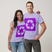 Recycelnd Zeichen - Lila T-Shirt (Unisex)