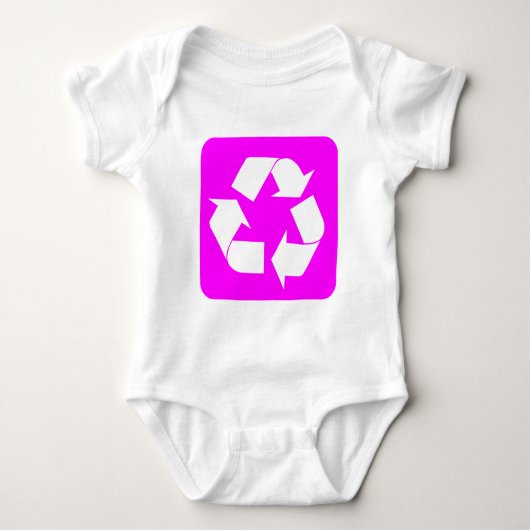 Recycelnd Zeichen - Magenta Baby Strampler (Vorderseite)