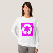 Recycelnd Zeichen - Magenta T-Shirt (Vorne ganz)