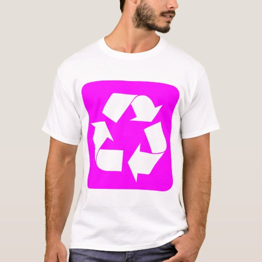 Recycelnd Zeichen - Magenta T-Shirt (Vorderseite)