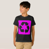 Recycelnd Zeichen - Magenta T-Shirt (Vorne ganz)