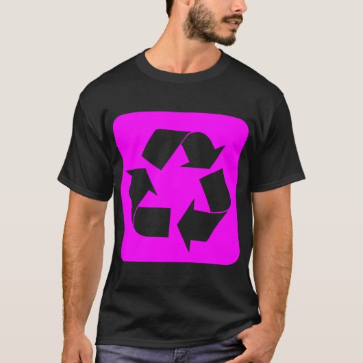 Recycelnd Zeichen - Magenta T-Shirt (Vorderseite)