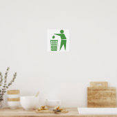 Recycelnd Zeichen Poster (Küche)