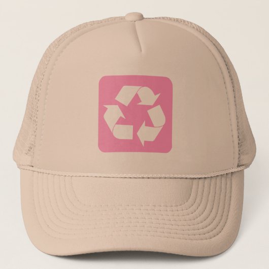 Recycelnd Zeichen - Rosa Truckerkappe (Vorderseite)
