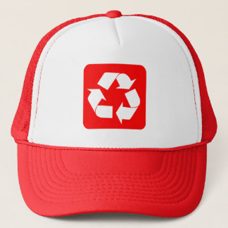 Recycelnd Zeichen - Rot Truckerkappe