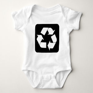 Recycelnd Zeichen - Schwarz Baby Strampler