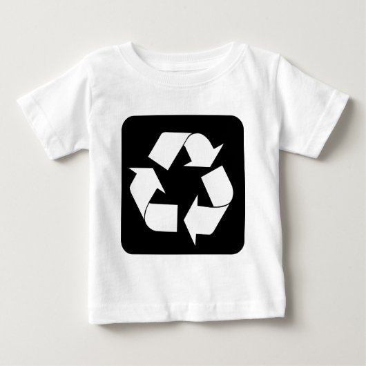 Recycelnd Zeichen - Schwarz Baby T-shirt (Vorderseite)