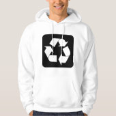 Recycelnd Zeichen - Schwarz Hoodie (Vorderseite)