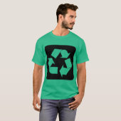 Recycelnd Zeichen - Schwarz T-Shirt (Vorne ganz)