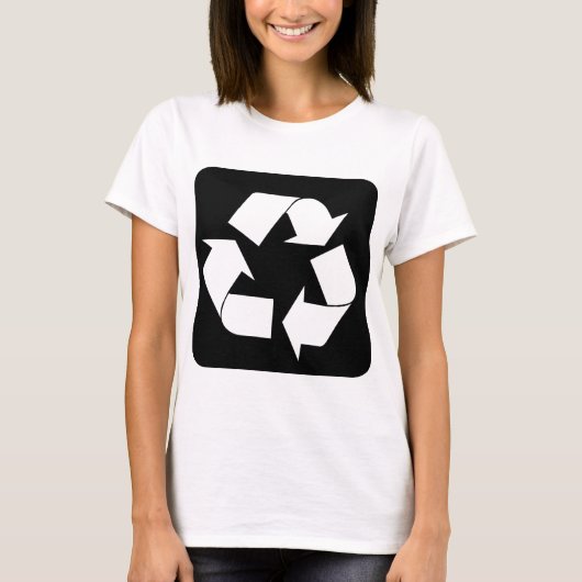 Recycelnd Zeichen - Schwarz T-Shirt (Vorderseite)
