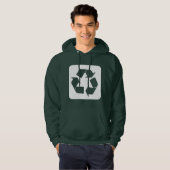 Recycelnd Zeichen - Weiß Hoodie (Vorne ganz)