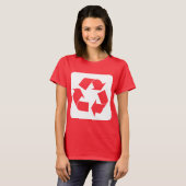 Recycelnd Zeichen - Weiß T-Shirt (Vorne ganz)