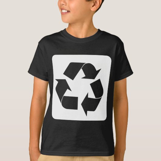 Recycelnd Zeichen - Weiß T-Shirt (Vorderseite)