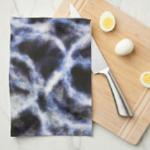 recyceltes Indigo Shibori : Geschirrtuch (Viertel Falte)