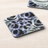 recyceltes Indigo Shibori : Getränkeuntersetzer (Linke Seite)
