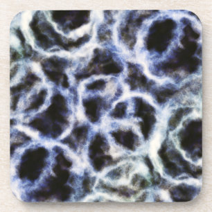 recyceltes Indigo Shibori : Getränkeuntersetzer