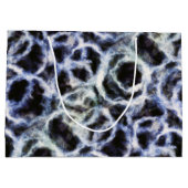 recyceltes Indigo Shibori : Große Geschenktüte (Rückseite)