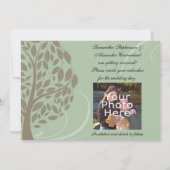 Recyceltes Papier Grün Öko Baum Foto Save the Date (Rückseite)