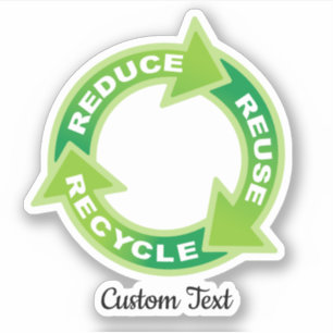 Recyceltest-Aufkleber reduzieren Aufkleber