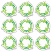 Recyceltest für Aufkleber für die Wiederverwendung (Vorderseite)