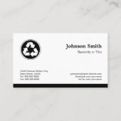 Recyceltest reduzieren - Recycelnd Symbol Visitenkarte (Rückseite)