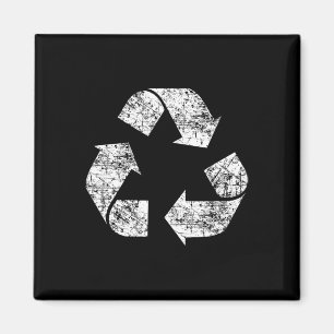 Recyceltest Symbol Distressed Earth Day Environmen Magnet