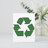 Recyceltest-Symbol-Pfeil 3R für die Wiederverwendu Postkarte (Stehend Vorderseite)