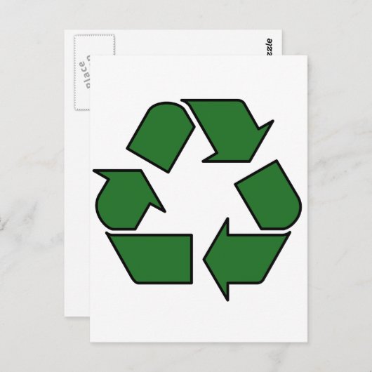Recyceltest-Symbol-Pfeil 3R für die Wiederverwendu Postkarte (Vorne/Hinten)