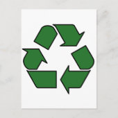 Recyceltest-Symbol-Pfeil 3R für die Wiederverwendu Postkarte (Vorderseite)