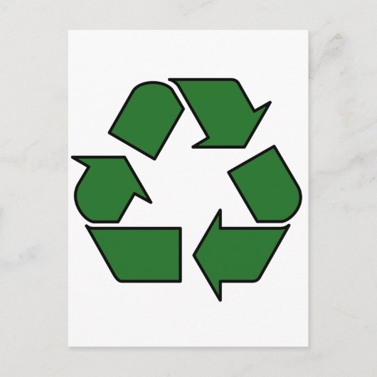 Recyceltest-Symbol-Pfeil 3R für die Wiederverwendu Postkarte (Vorderseite)