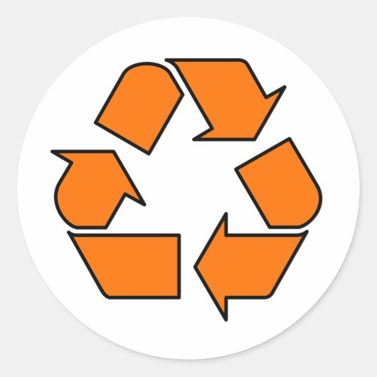 Recyceltest-Symbol-Pfeil 3R für die Wiederverwendu Runder Aufkleber (Vorderseite)