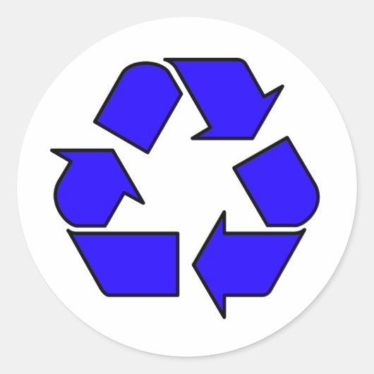 Recyceltest-Symbol-Pfeil 3R für die Wiederverwendu Runder Aufkleber (Vorderseite)