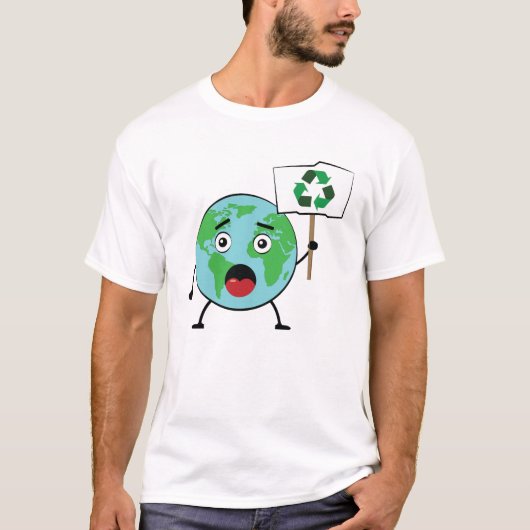 Recycle - Aufruf zum Aktivismus nach Erdzeichen T-Shirt (Vorderseite)