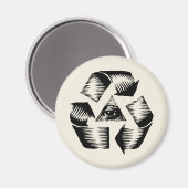 Recycle Auge Magnet (Vorderseite/Rückseite)