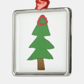 Recycle-Baumschmuck Silbernes Ornament (Links)