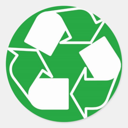 recycle bitte runder aufkleber (Vorderseite)