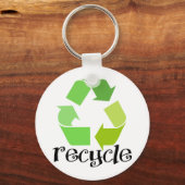 Recycle das Symbol! Schlüsselanhänger (Vorderseite)