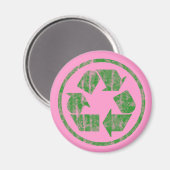 Recycle, den Planeten Erde zu retten, Symbol Magnet (Vorderseite/Rückseite)