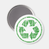 Recycle, den Planeten Erde zu retten, Symbol Magnet (Vorderseite/Rückseite)